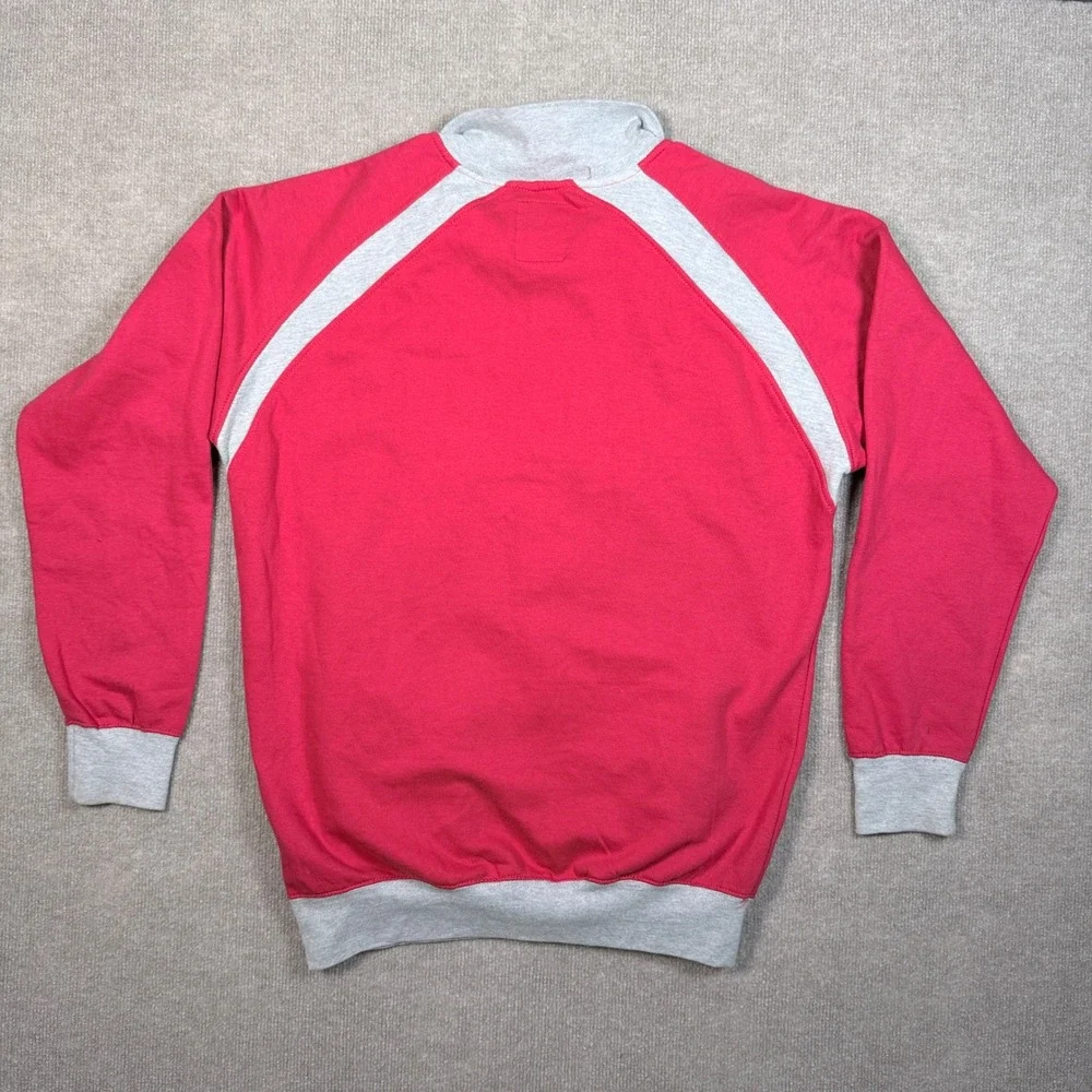 NFL San Francisco 49ers Quarter Zip Sweatshirt Red Gray Pullover Large